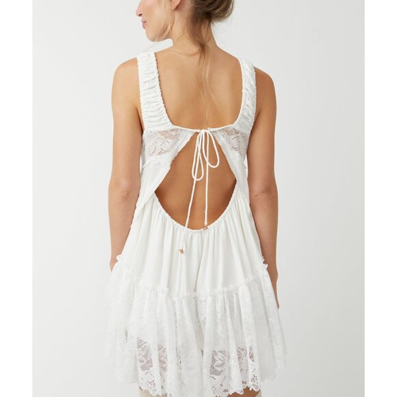 Free People White Lace romper - Picture 3 of 15